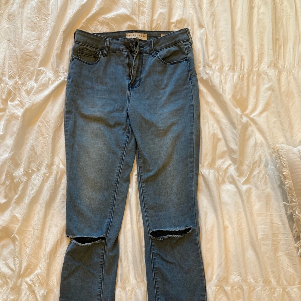 BullHead high rise skinny jeans